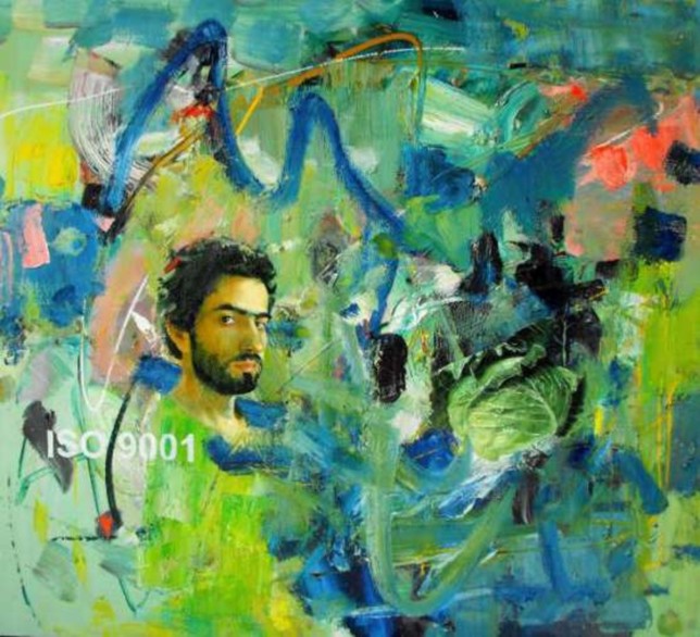 Self portrait with cabage 100x90 cm oil on canvas 2010.jpg